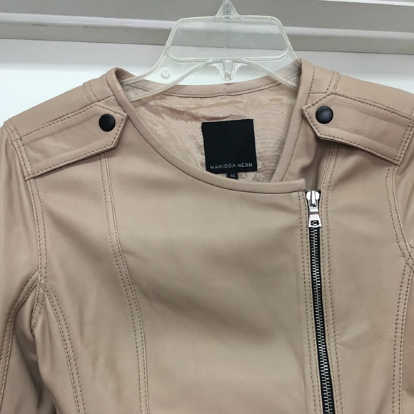 Marissa Webb Lamb Leather Shane Peplum Jacket - Picture 3 of 13